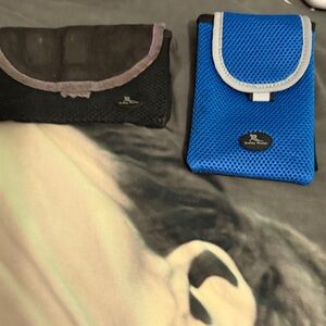 Black and Blue Travel Pouches